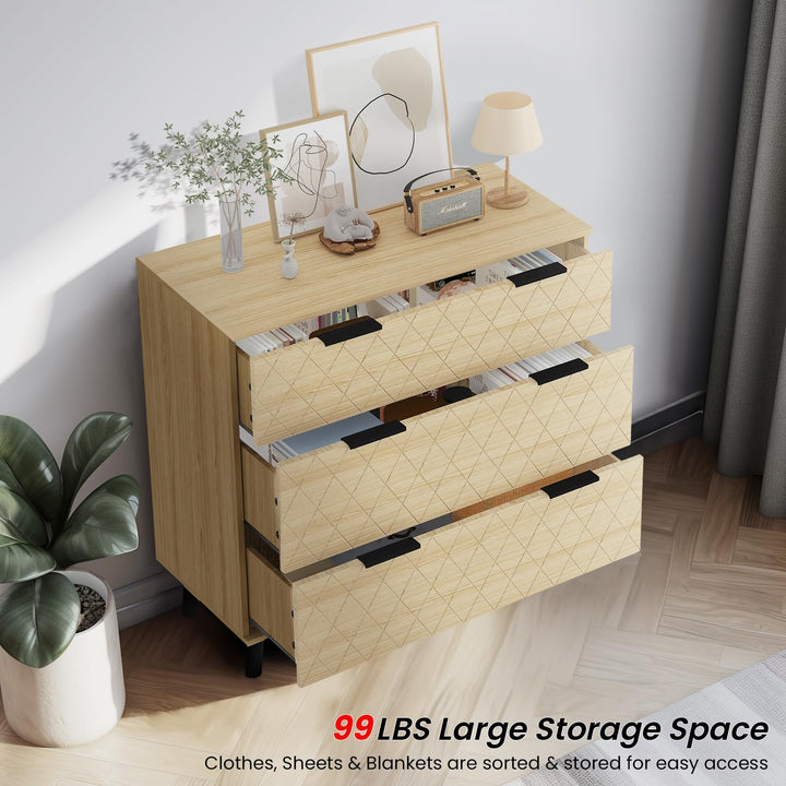 Modern 3 Drawer Dressers Chests of Drawers