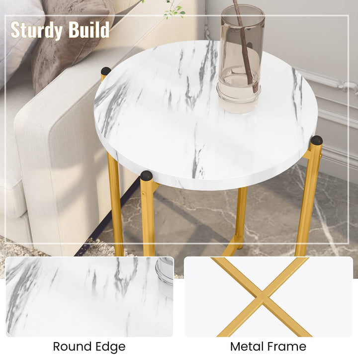3 Pieces Industrial Living Room Table Set