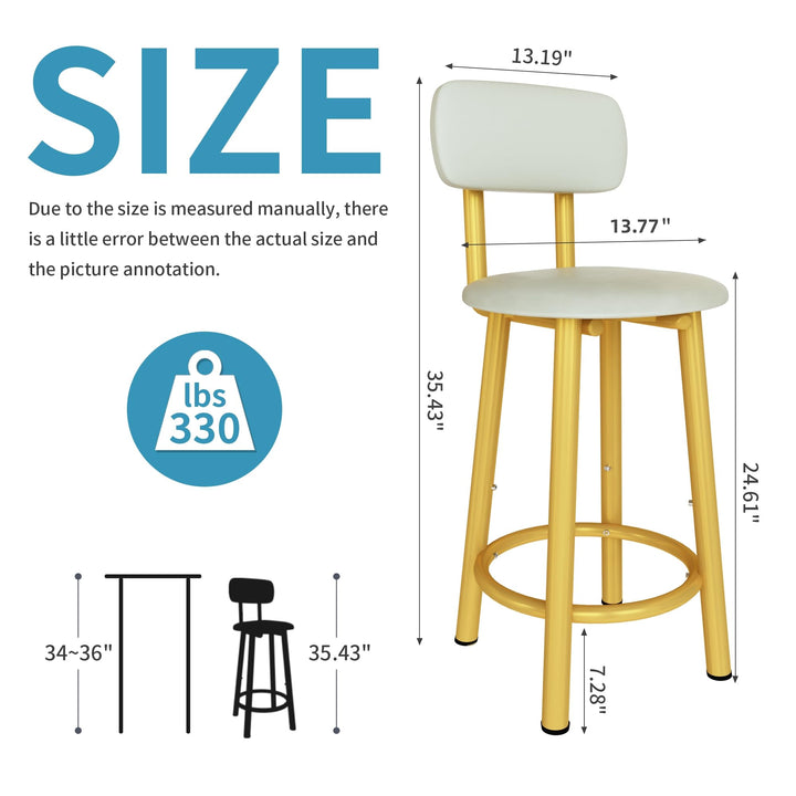 Counter Height Bar Stools Set of 2