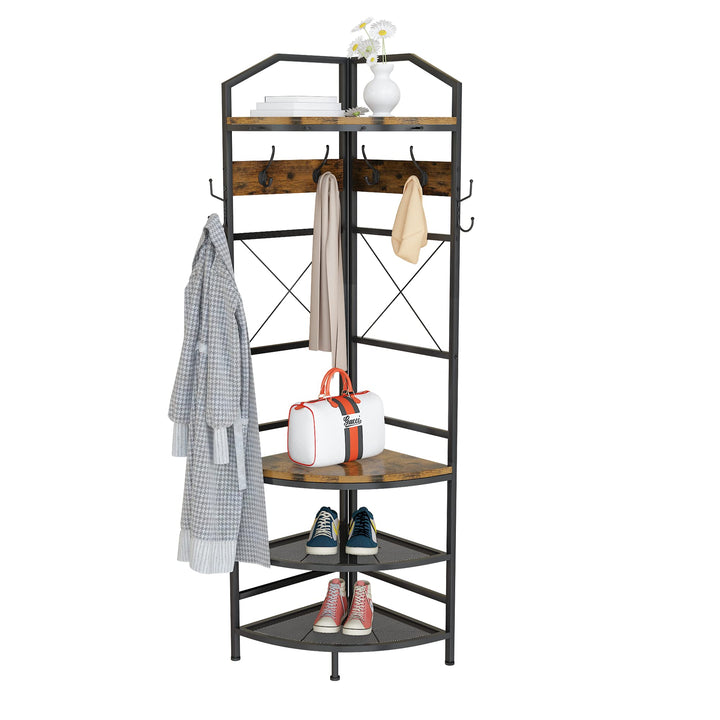 Multifunctional Entryway Shelf Organizer Coat Rack