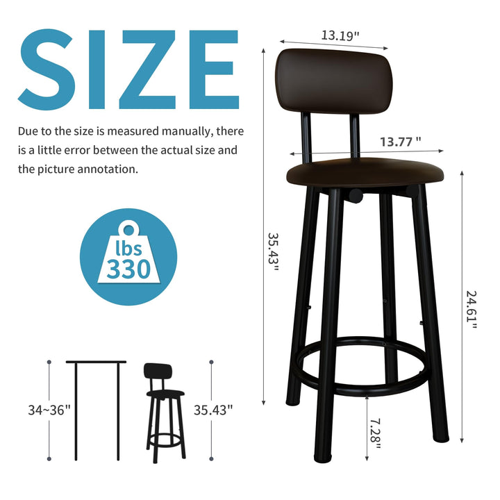 Counter Height Bar Stools Set of 2