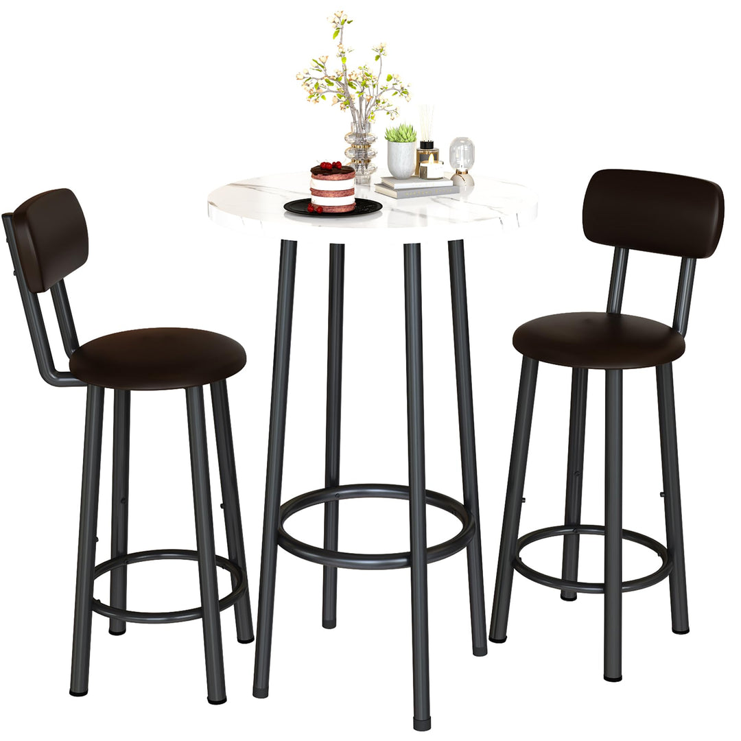 Faux Marble top Dining Table Set for 2