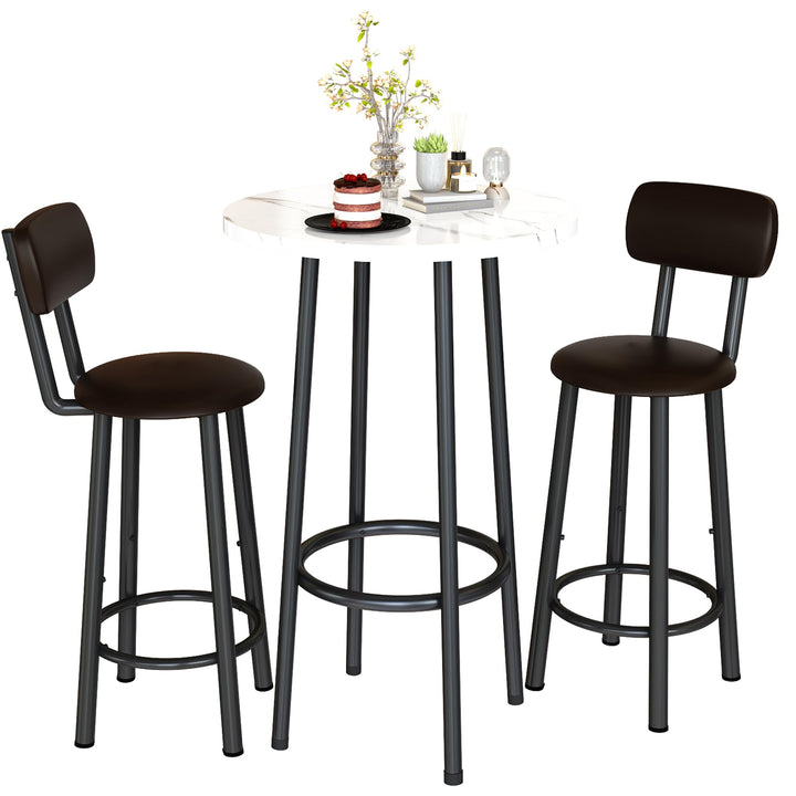 Faux Marble top Dining Table Set for 2