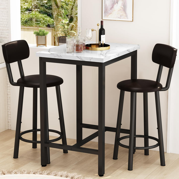 Faux Marble top Dining Table Set for 2