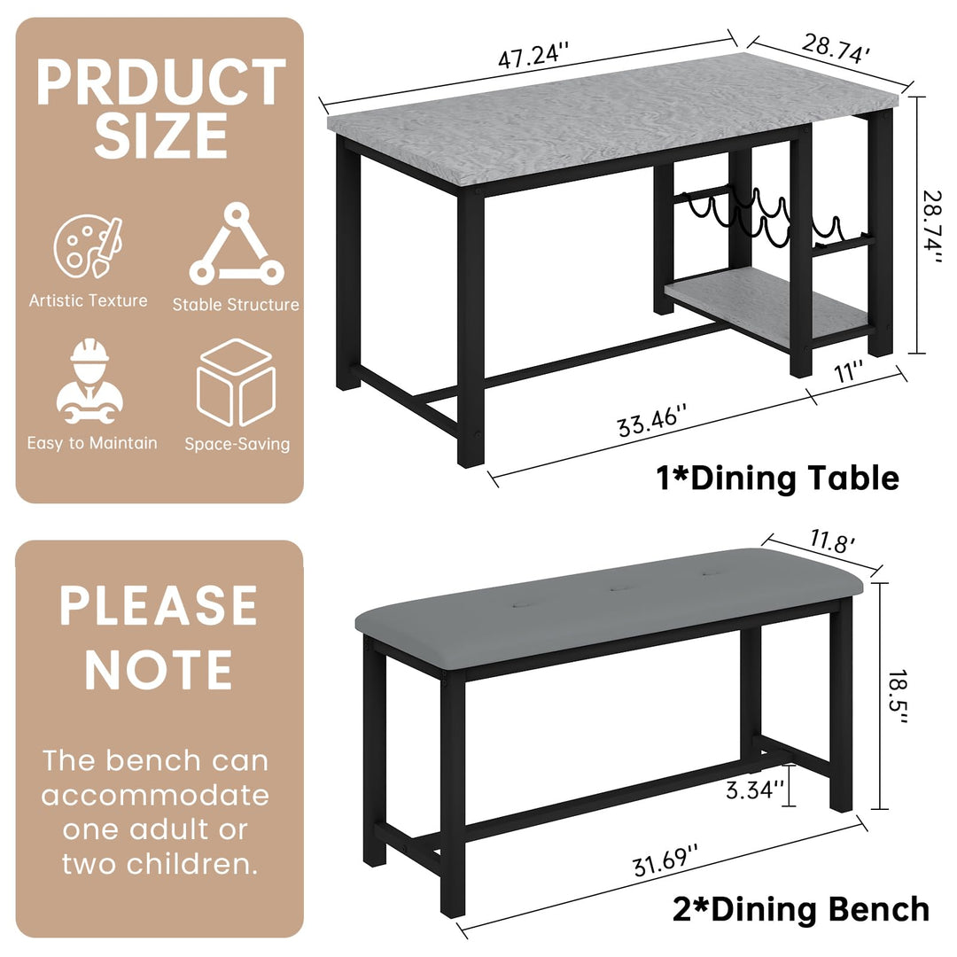 Dining Table Set for 2 Longue
