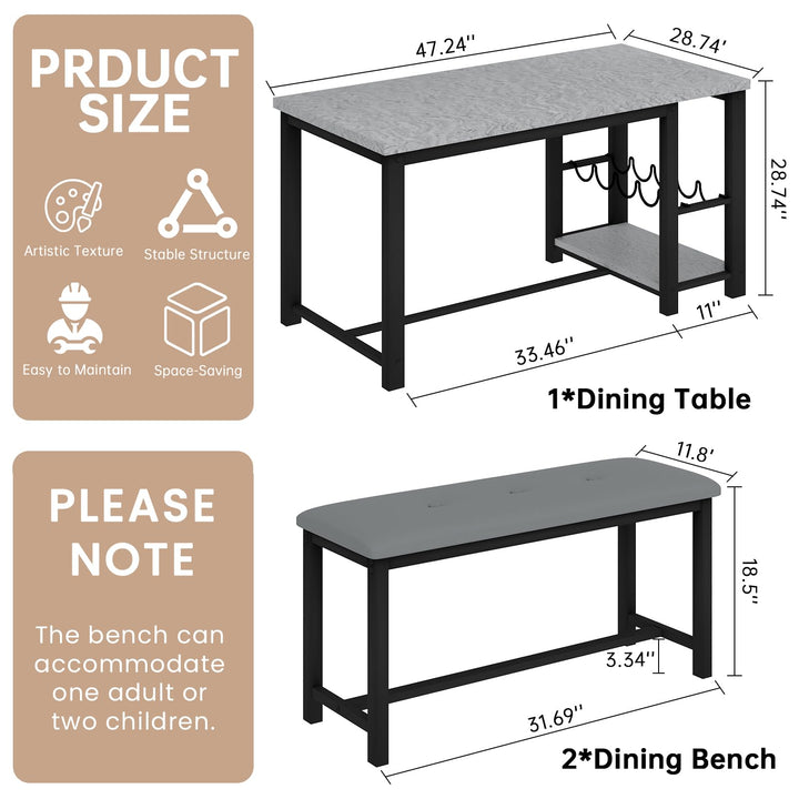 Dining Table Set for 2 Longue