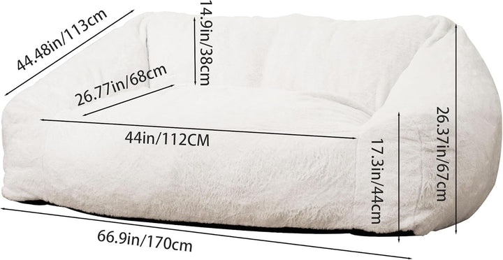 Lamerge The Living Room Compression Sofa, The White Love Sofa, Easily Matches a Variety of Interior Decoration Styles, The Perfect Choice for The Living Room