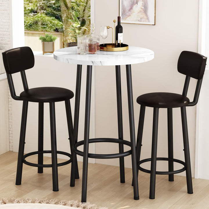 Faux Marble top Dining Table Set for 2