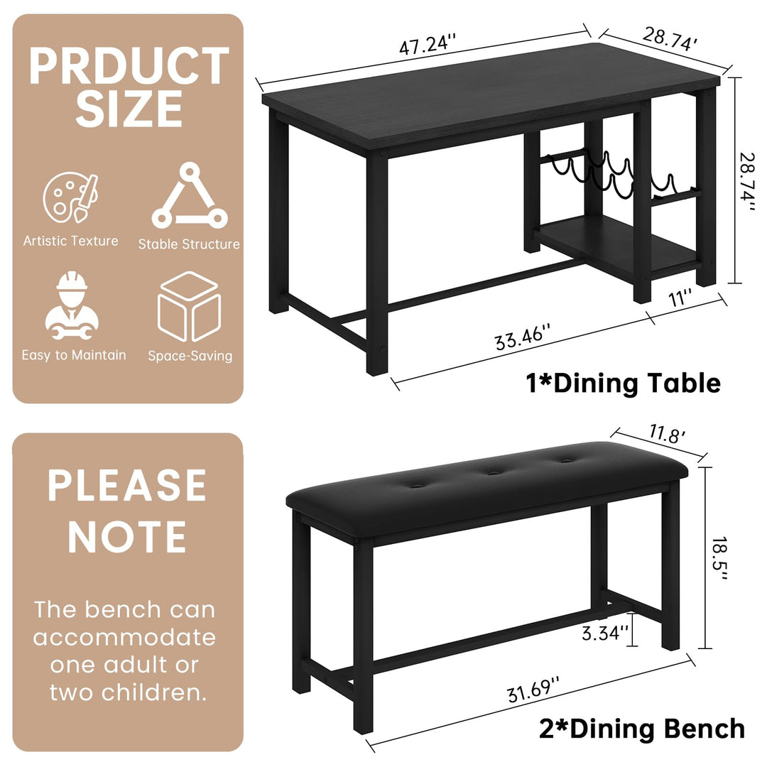 Dining Table Set for 2 Longue
