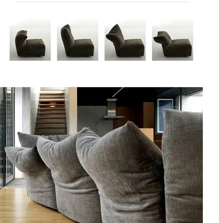 Superior Chenille Petal Modular Sectional Sofa