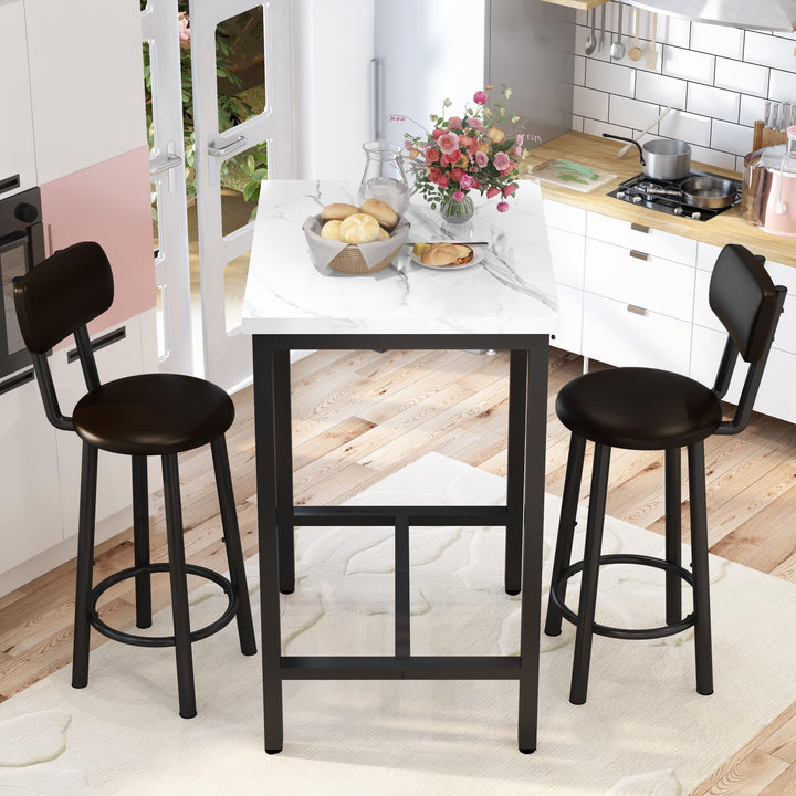 Faux Marble top Dining Table Set for 2