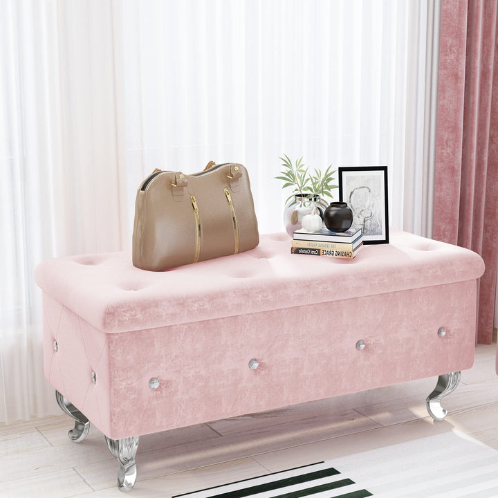 37 Inch Oval Storage Bench