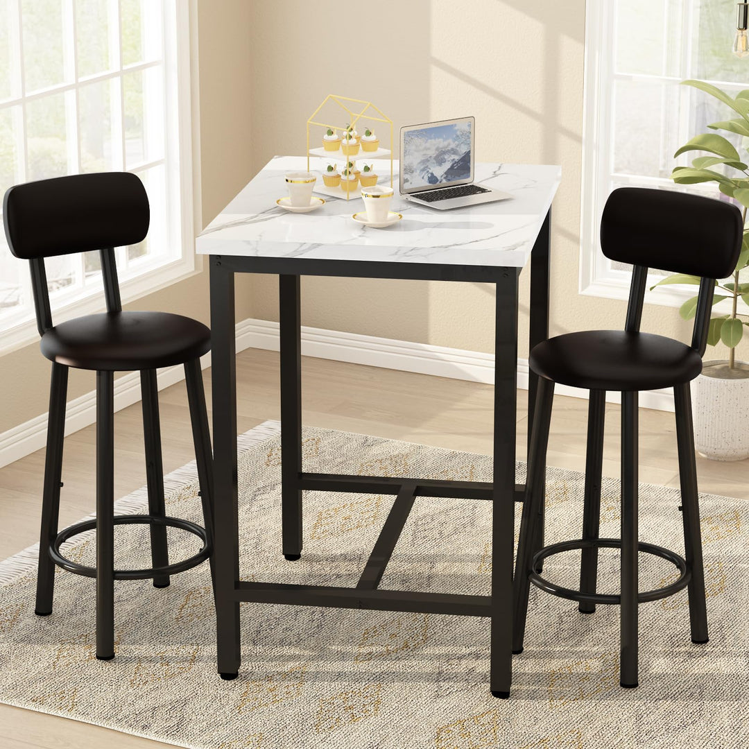 Faux Marble top Dining Table Set for 2
