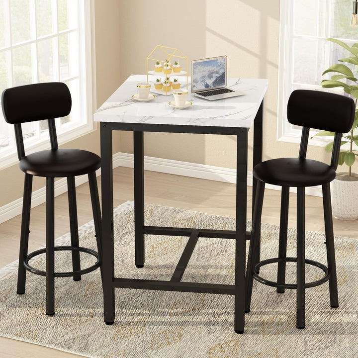 Faux Marble top Dining Table Set for 2