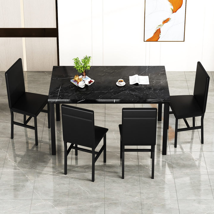 3-Piece Marble Table and Chairs Set