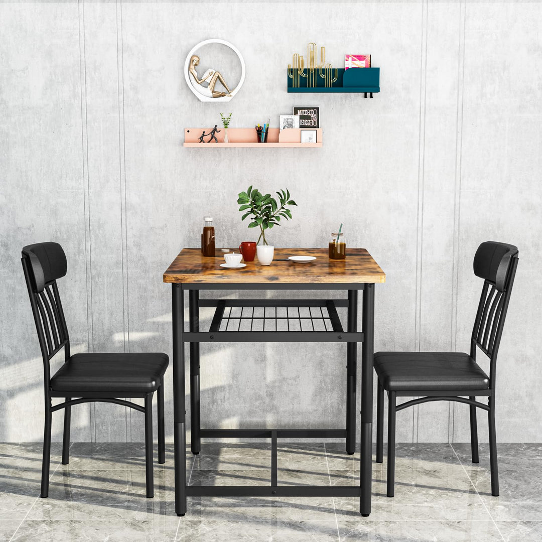 3-Piece Marble Table and Chairs Set