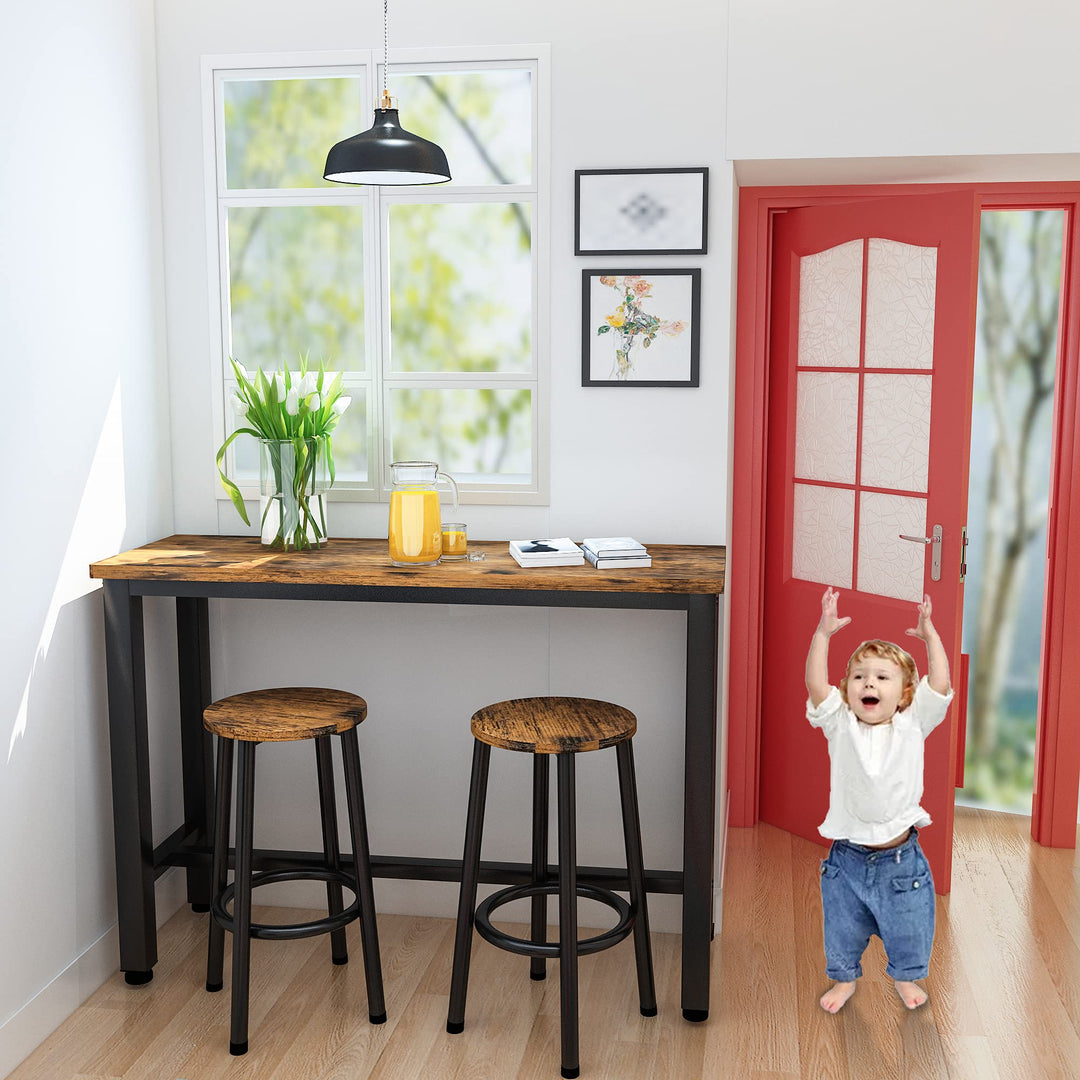 Breakfast Bar Bar Table Kitchen Set Hooseng Bar Table Set, Piece