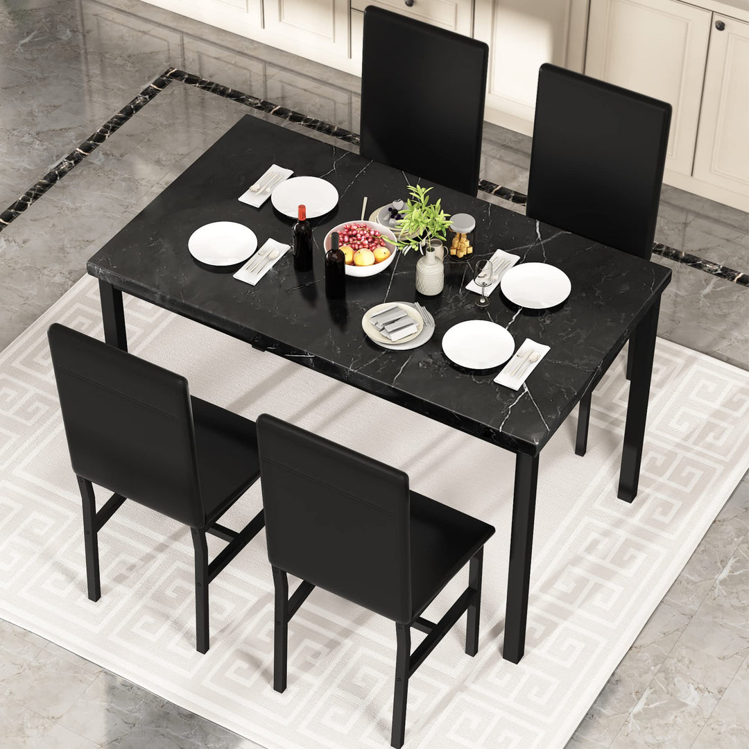 3-Piece Marble Table and Chairs Set