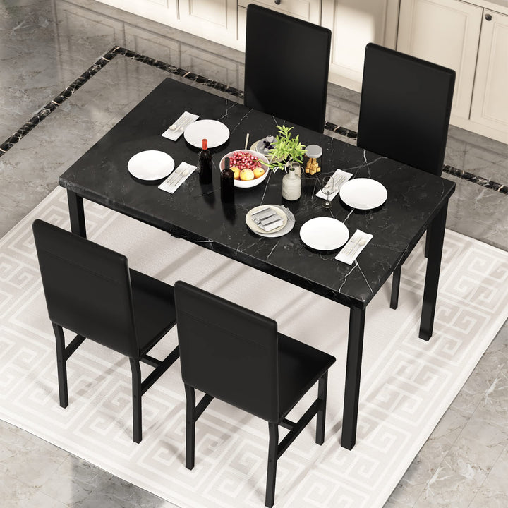 3-Piece Marble Table and Chairs Set