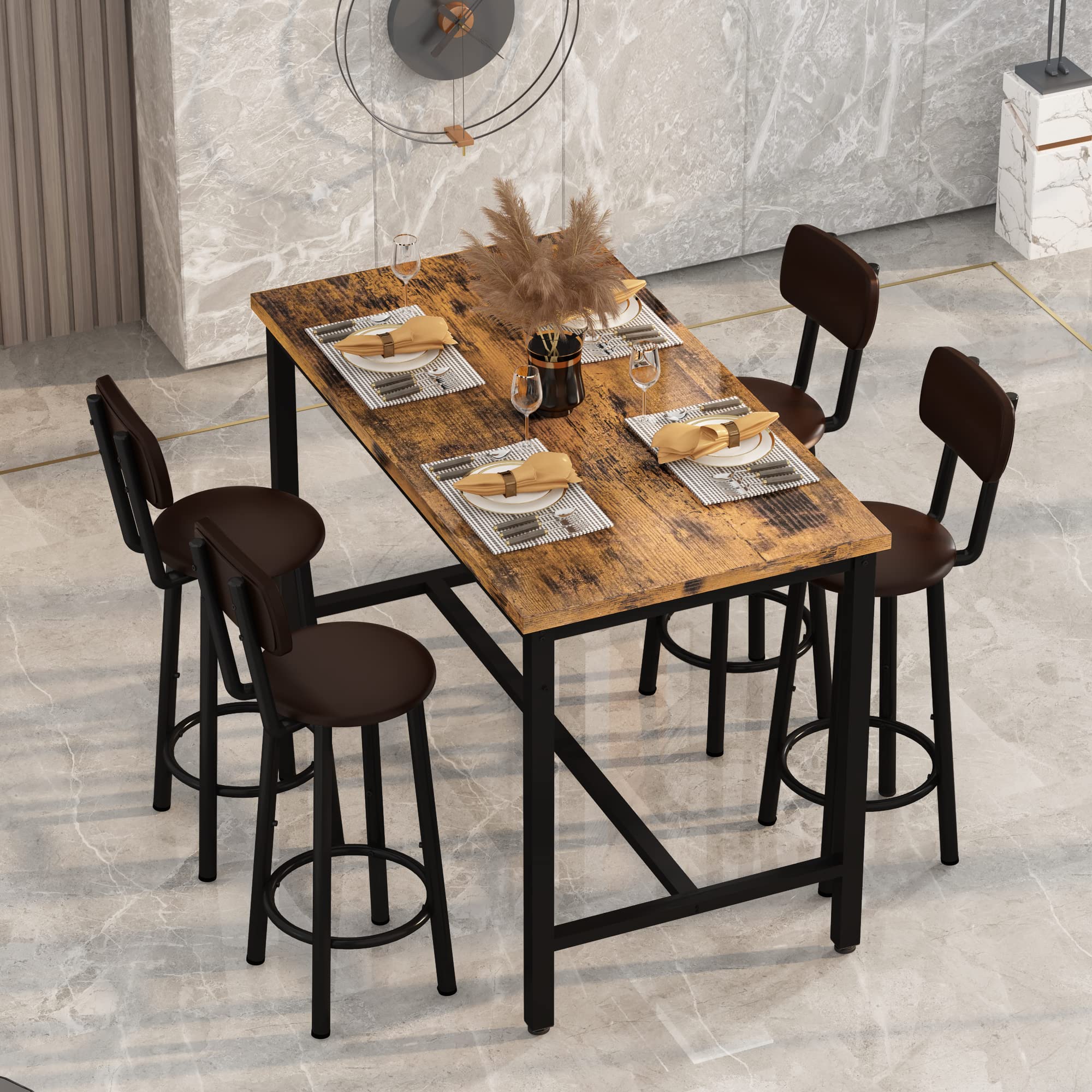 Table aromatherapeutic with high chairs built in