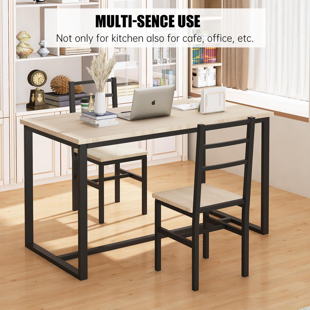 5-Piece Dining Room Table Set with 4 Backrest Chairs