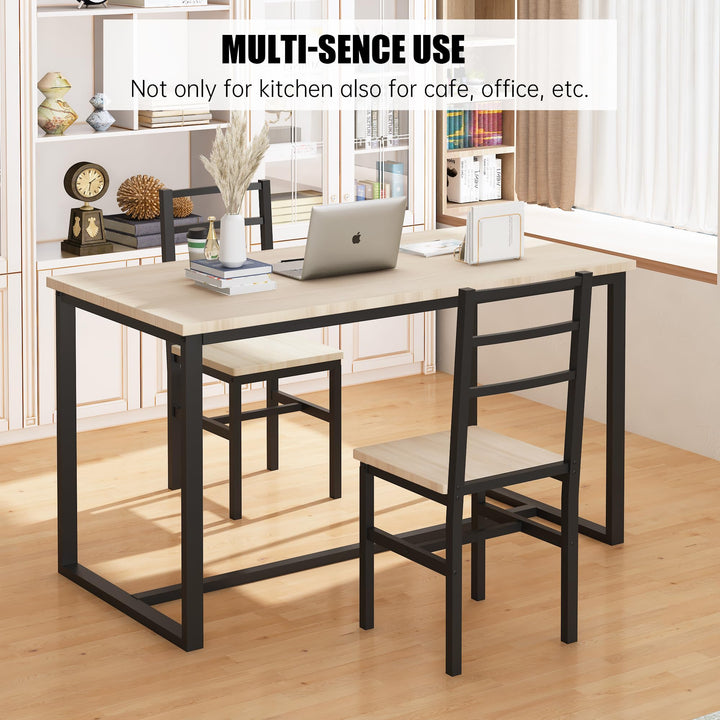 5-Piece Dining Room Table Set with 4 Backrest Chairs