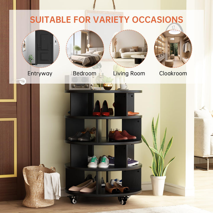 Hooseng Rotating Shoe Rack 360° Spinning Shoe Rack