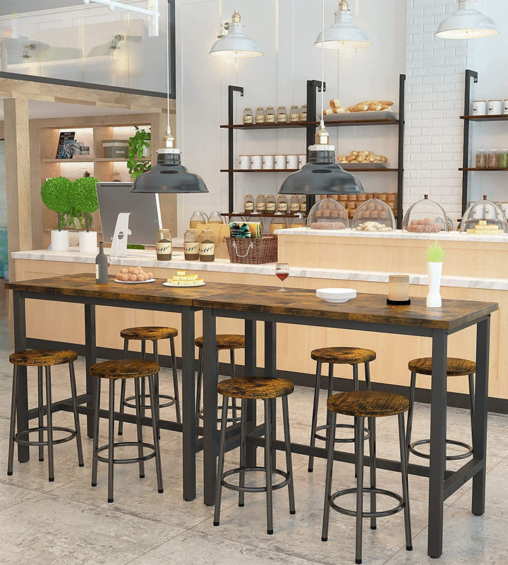 Hooseng 5 Pcs Dining Table Set, Industrial Kitchen Table and Chairs for 4, Bar Table Set Height for 35.4'', Counter Height Table with 4 Stools for Home Kitchen,Breakfast Nook,Restaurant,Pub