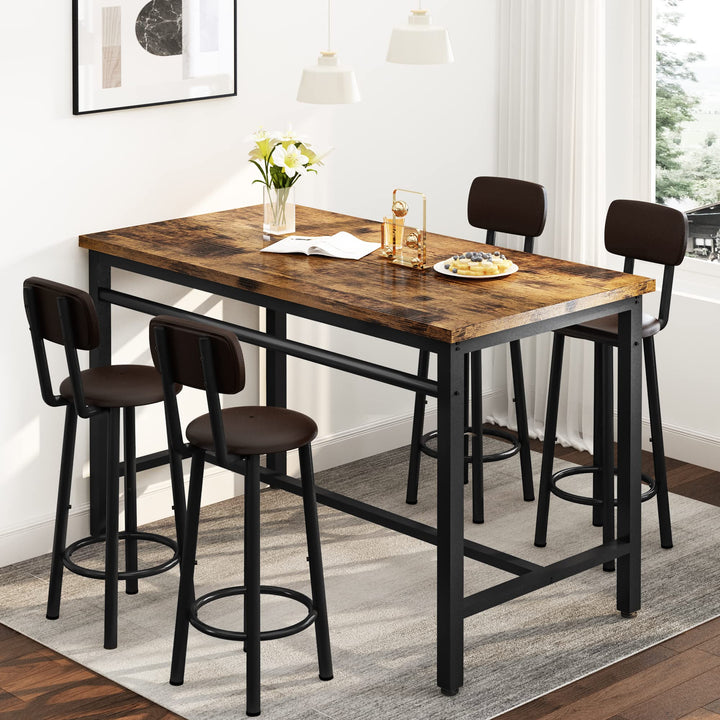 3-Piece Marble Table and Chairs Set