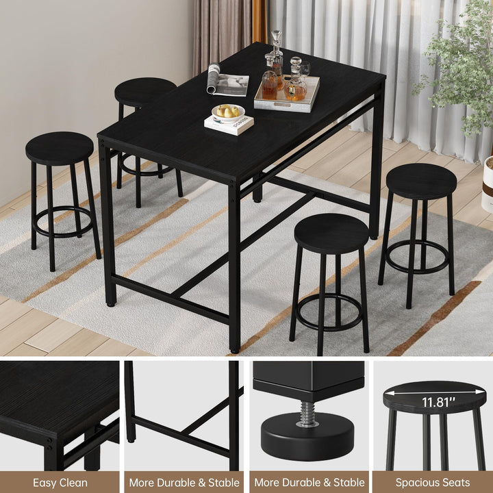 4-Piece Bar Height Dining Table Set