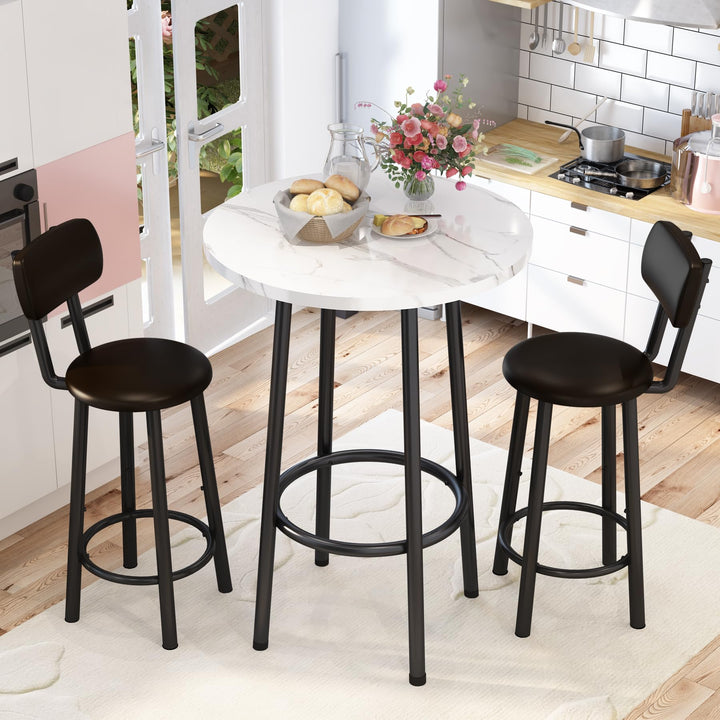 Faux Marble top Dining Table Set for 2