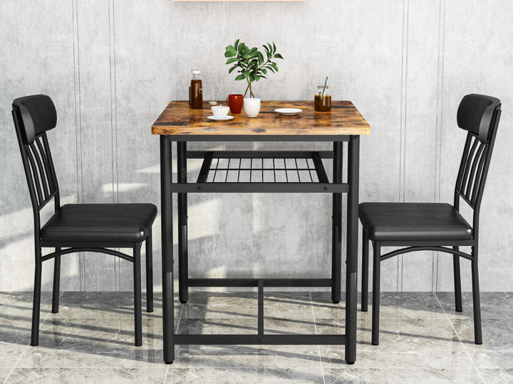 3-Piece Marble Table and Chairs Set