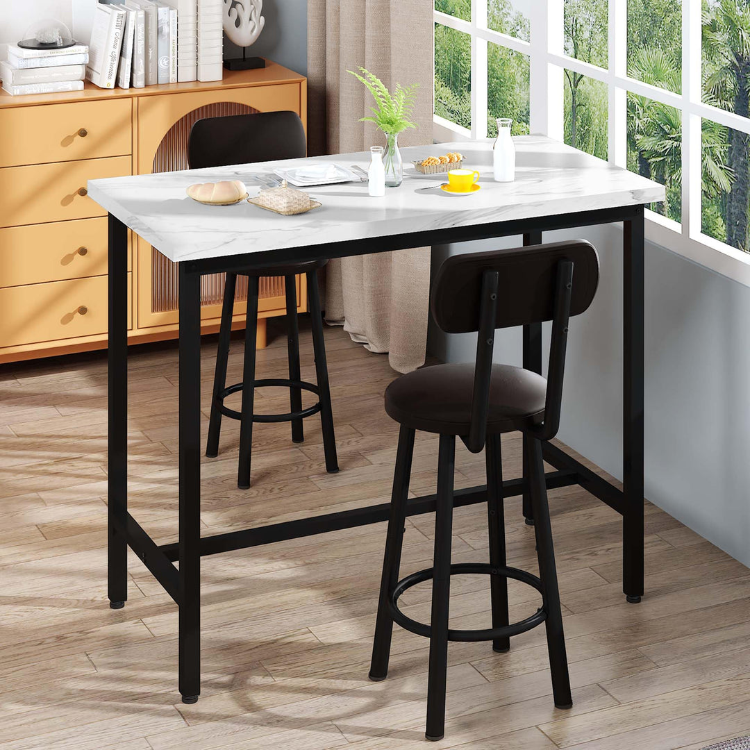 Faux Marble top Dining Table Set for 2