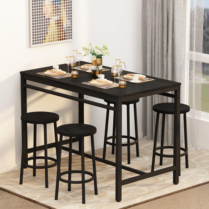 4-Piece Bar Height Dining Table Set