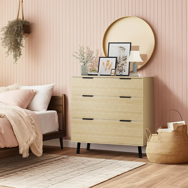 Modern 3 Drawer Dressers Chests of Drawers
