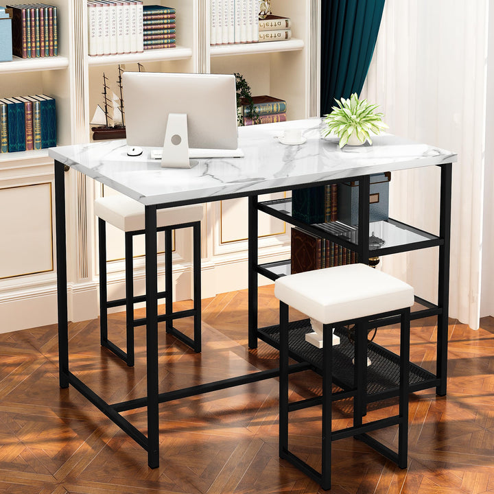 3-Piece Bar Dining Table Set with Storage