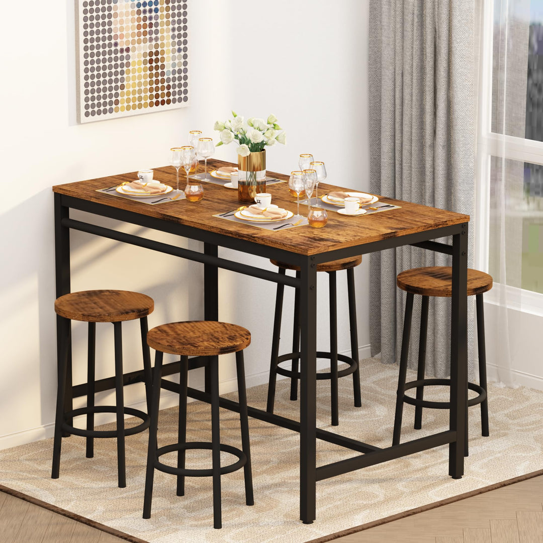 4-Piece Bar Height Dining Table Set