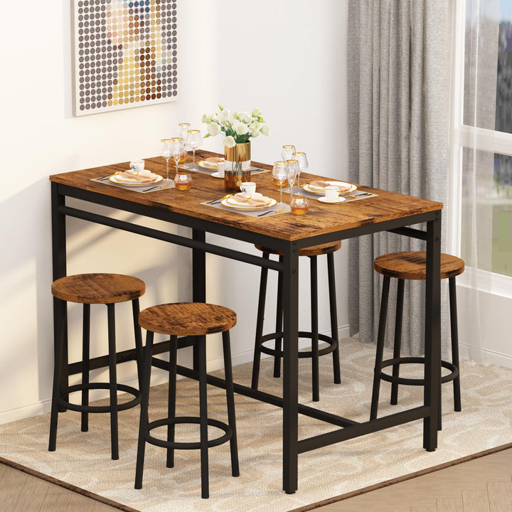 4-Piece Bar Height Dining Table Set
