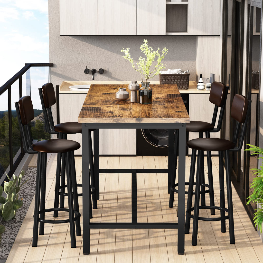 3-Piece Marble Table and Chairs Set