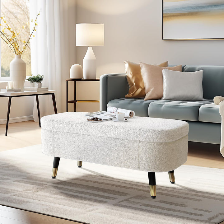 37 Inch Oval Storage Bench
