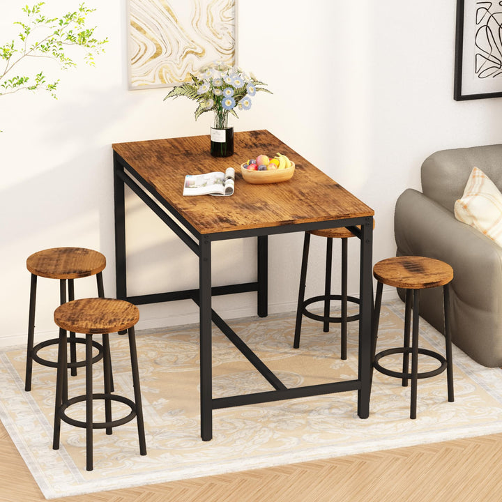4-Piece Bar Height Dining Table Set