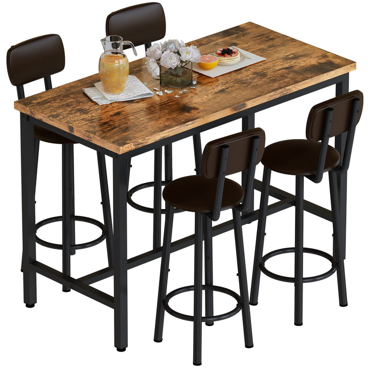 3-Piece Marble Table and Chairs Set