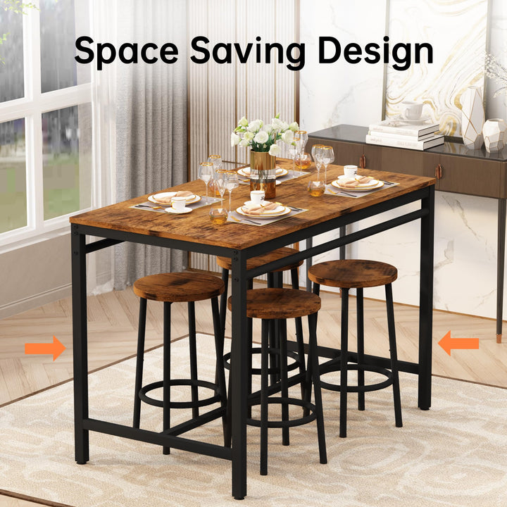 4-Piece Bar Height Dining Table Set