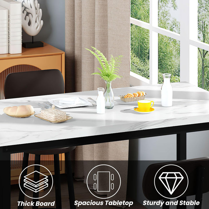 Faux Marble top Dining Table Set for 2