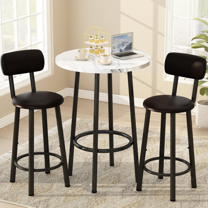 Faux Marble top Dining Table Set for 2