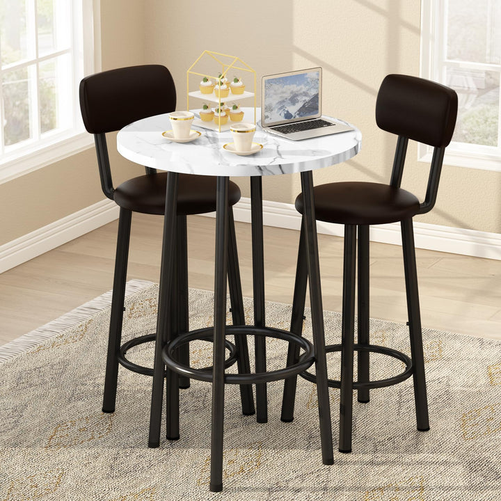 Faux Marble top Dining Table Set for 2