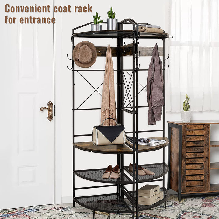 Entryway Coat Rack with Drawer