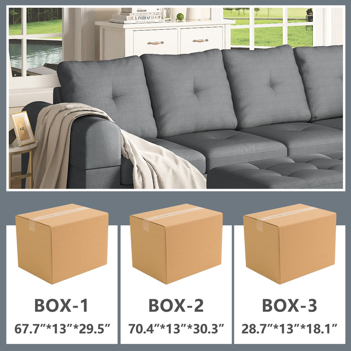 Superior Chenille Petal Modular Sectional Sofa
