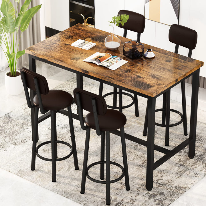 3-Piece Marble Table and Chairs Set