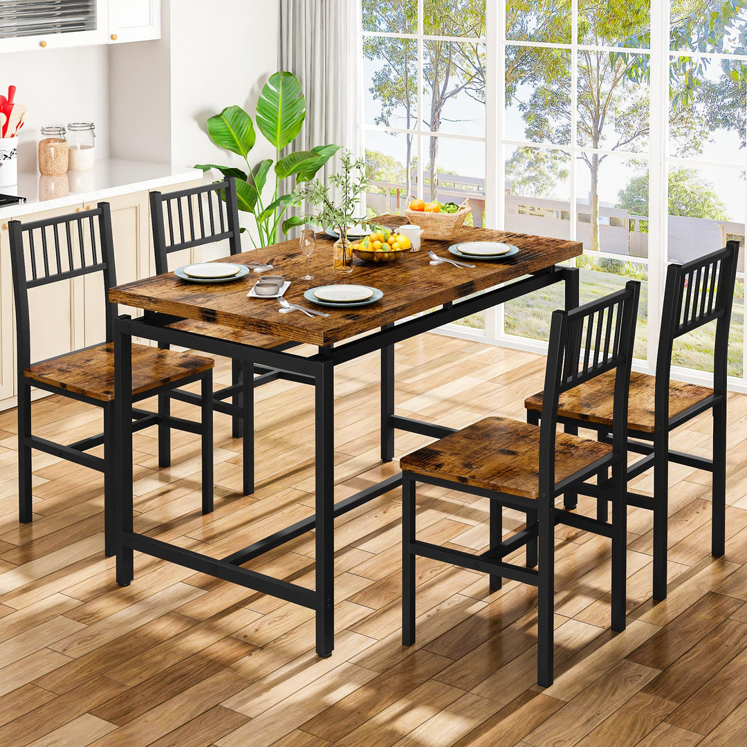4-Piece Bar Height Dining Table Set